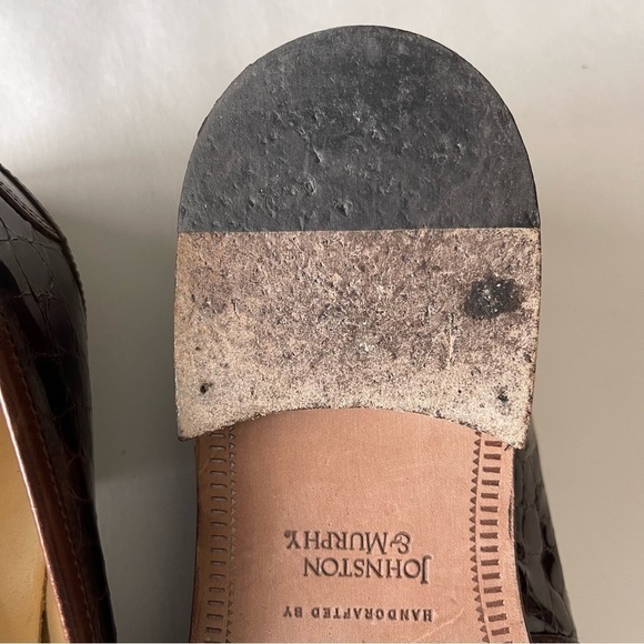 Johnston & Murphy Italian Leather Mens Dress Shoes with Tassel size 9.5 - Picture 5 of 9